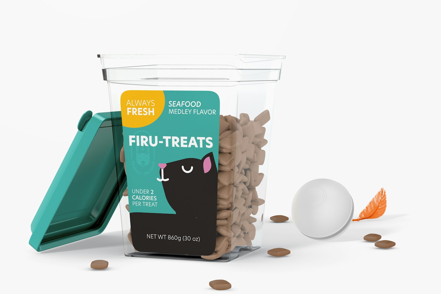 Maqueta de Contenedor de Comida para Mascotas Maqueta de Contenedor de Comida para Mascotas