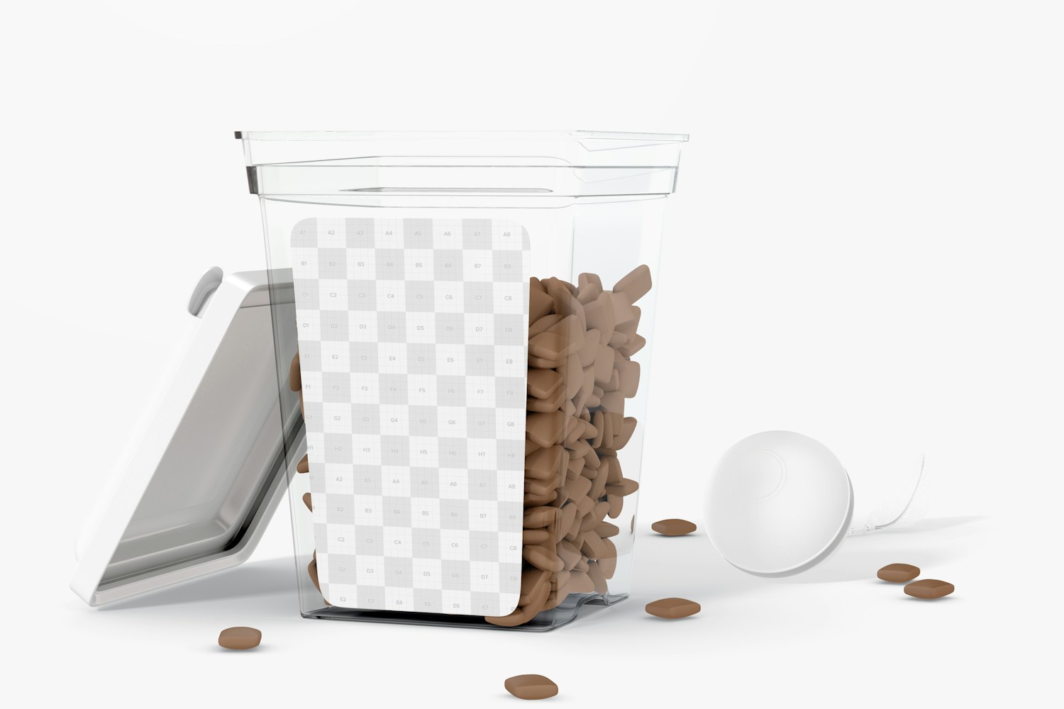 Maqueta de Contenedor de Comida para Mascotas Maqueta de Contenedor de Comida para Mascotas