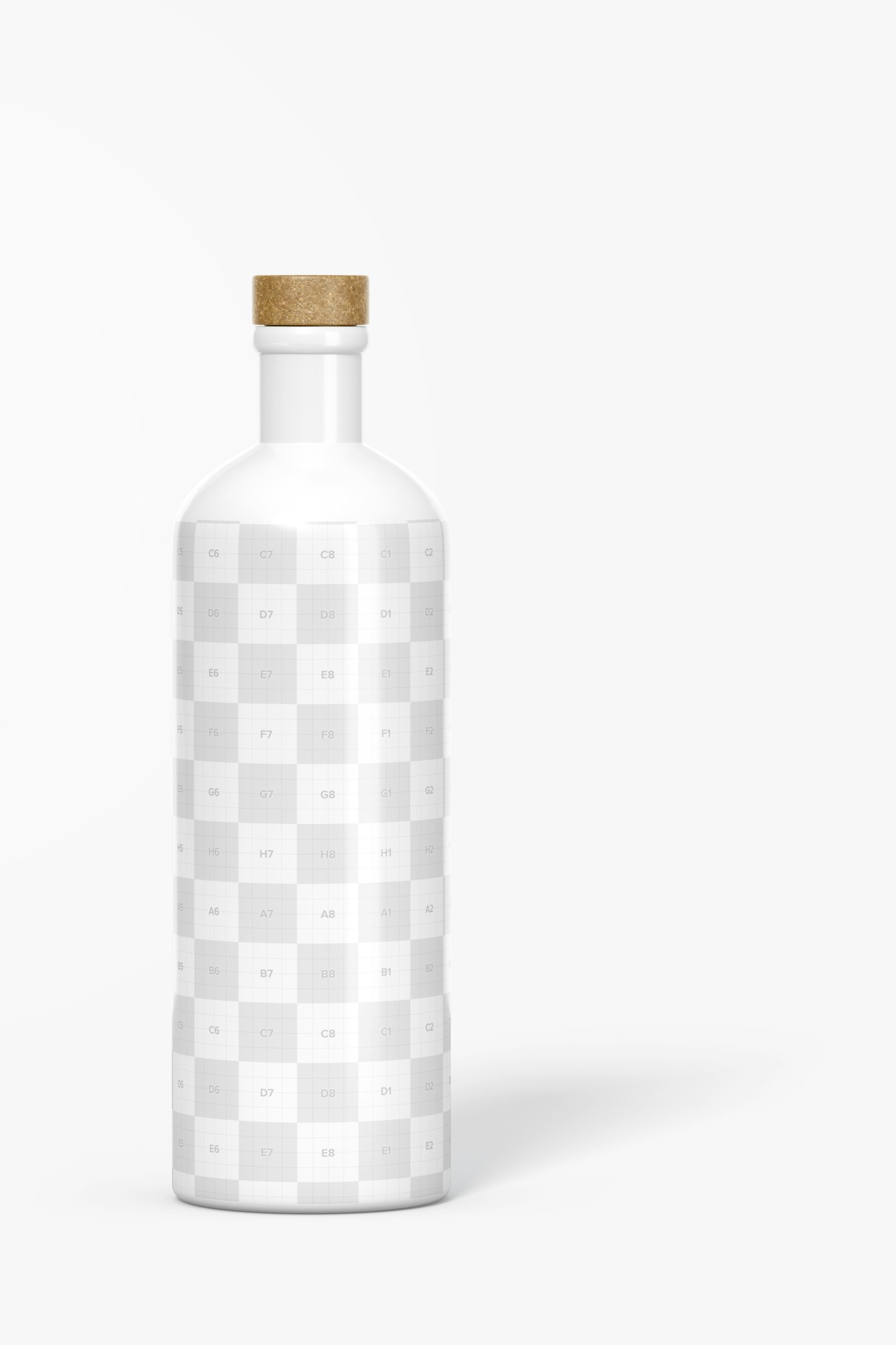 Ceramic Bottle with Cork Mockup