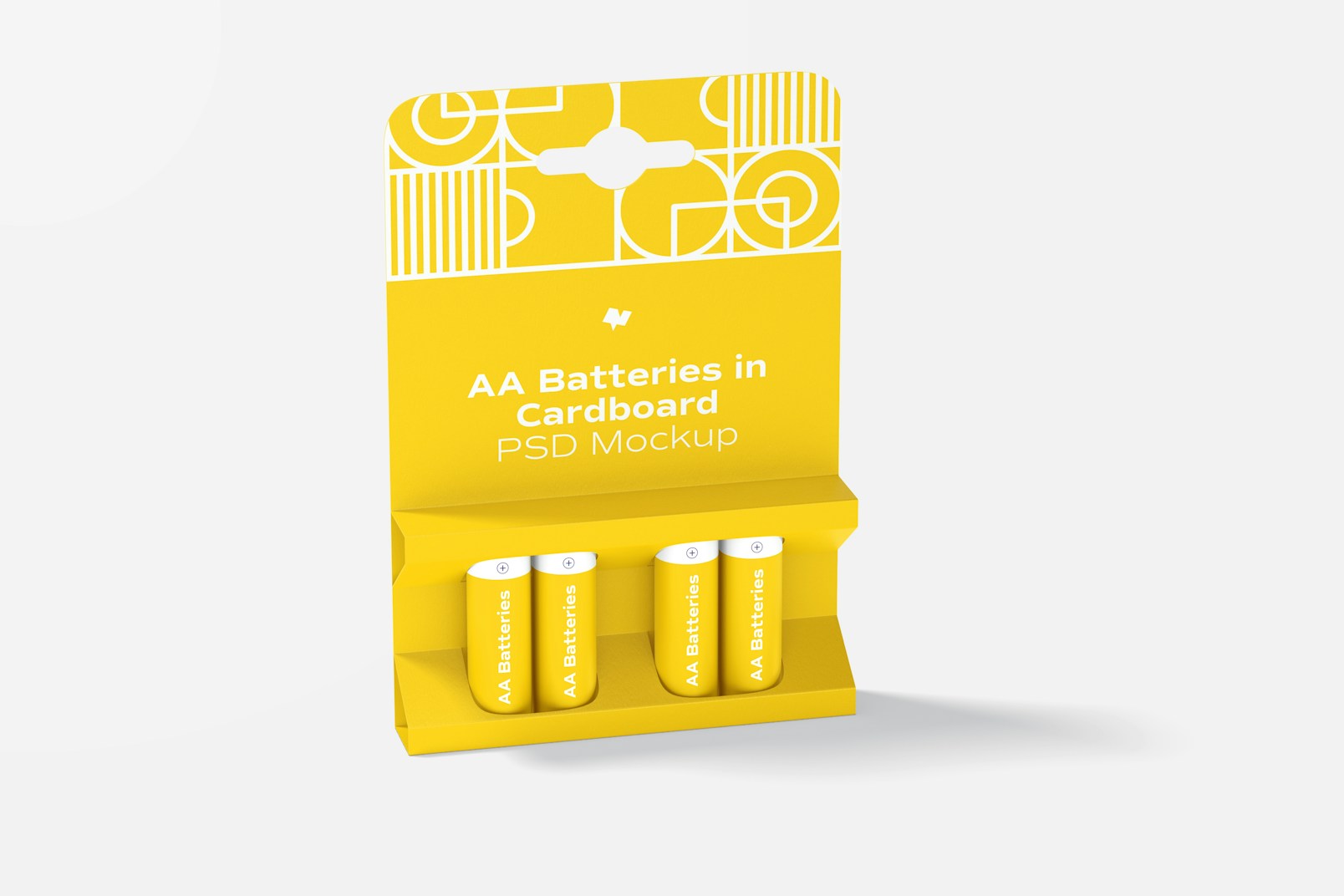 Maqueta de Empaque de Cartón para Baterías AA