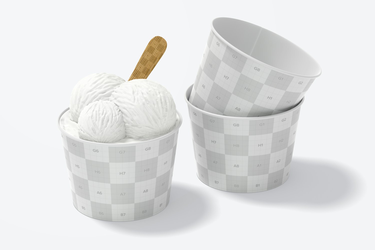 Take advantage of the editable space of each ice cream cup and give free rein to your imagination.