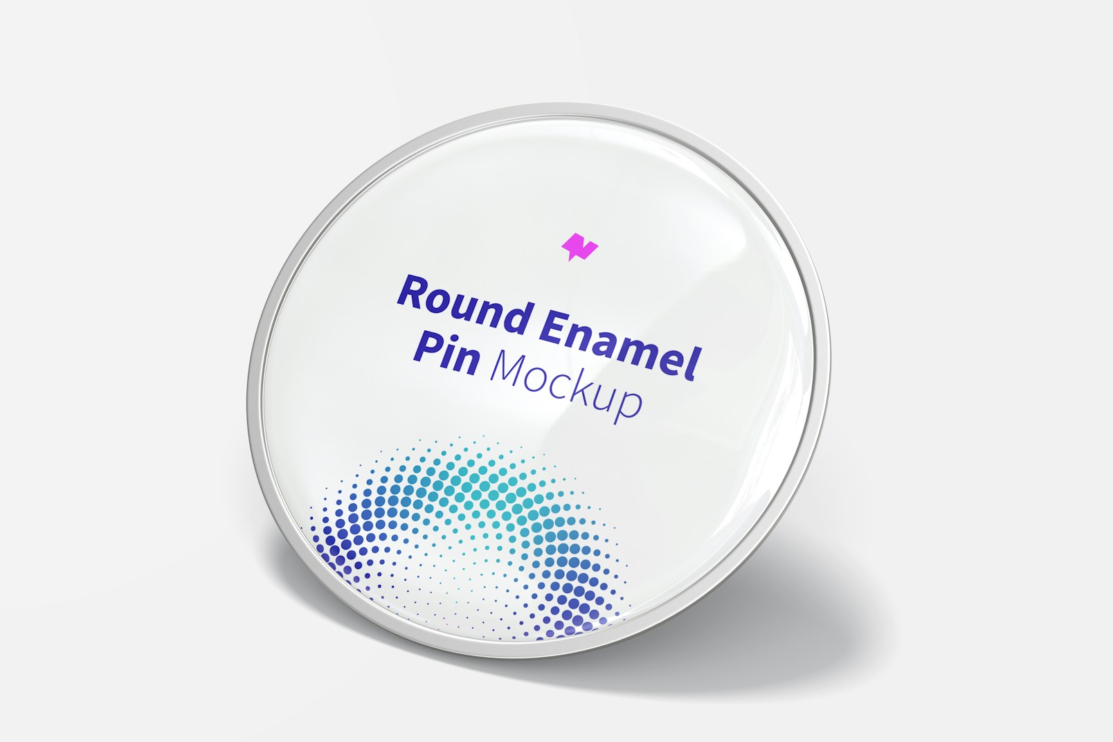 Round Enamel Pin Mockup