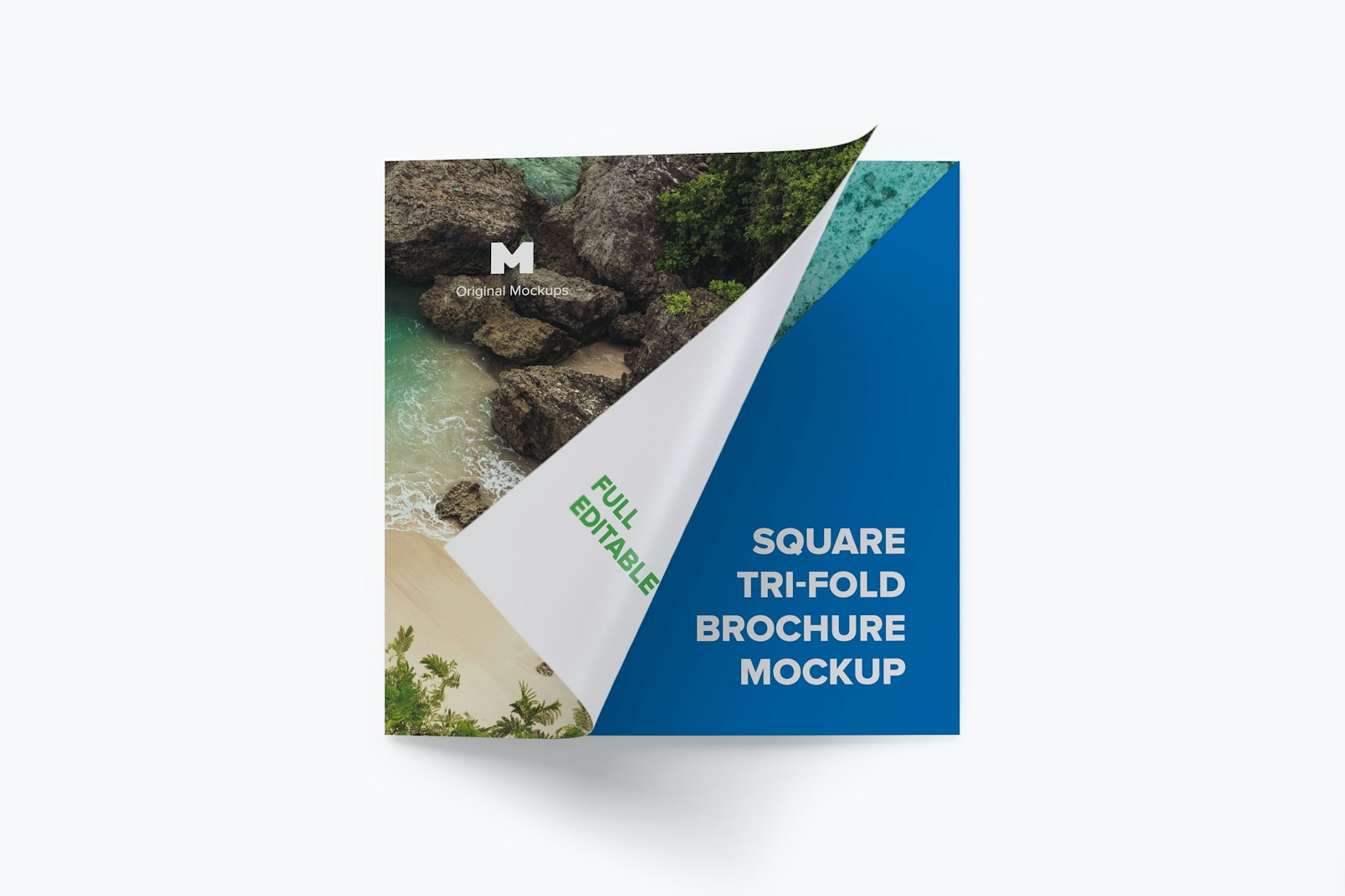 Square Tri-Fold Brochure Mockup 03