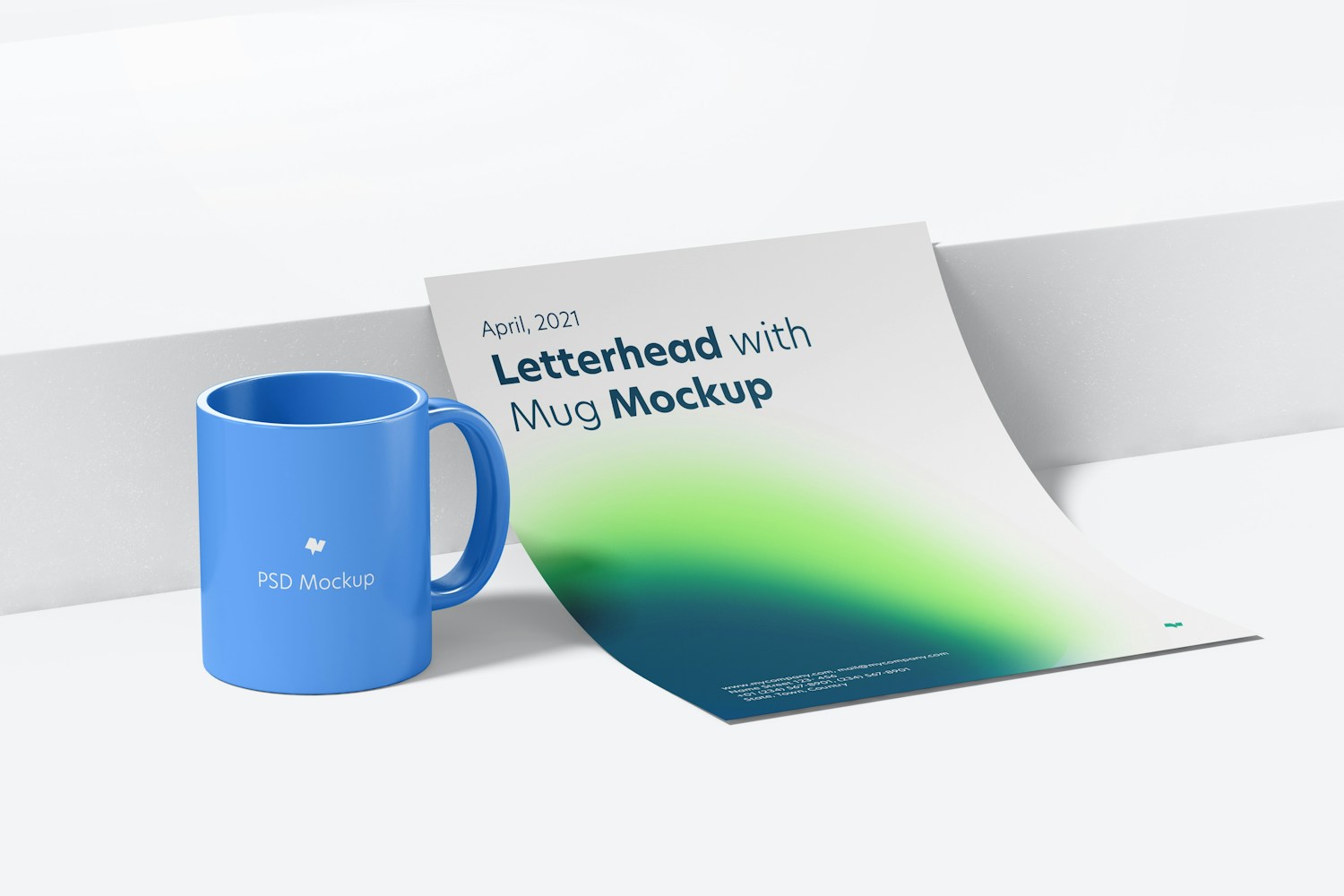 Letterhead with Mug Mockup