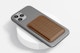 Leather Card Holder for Smartphone Mockup, on Podium