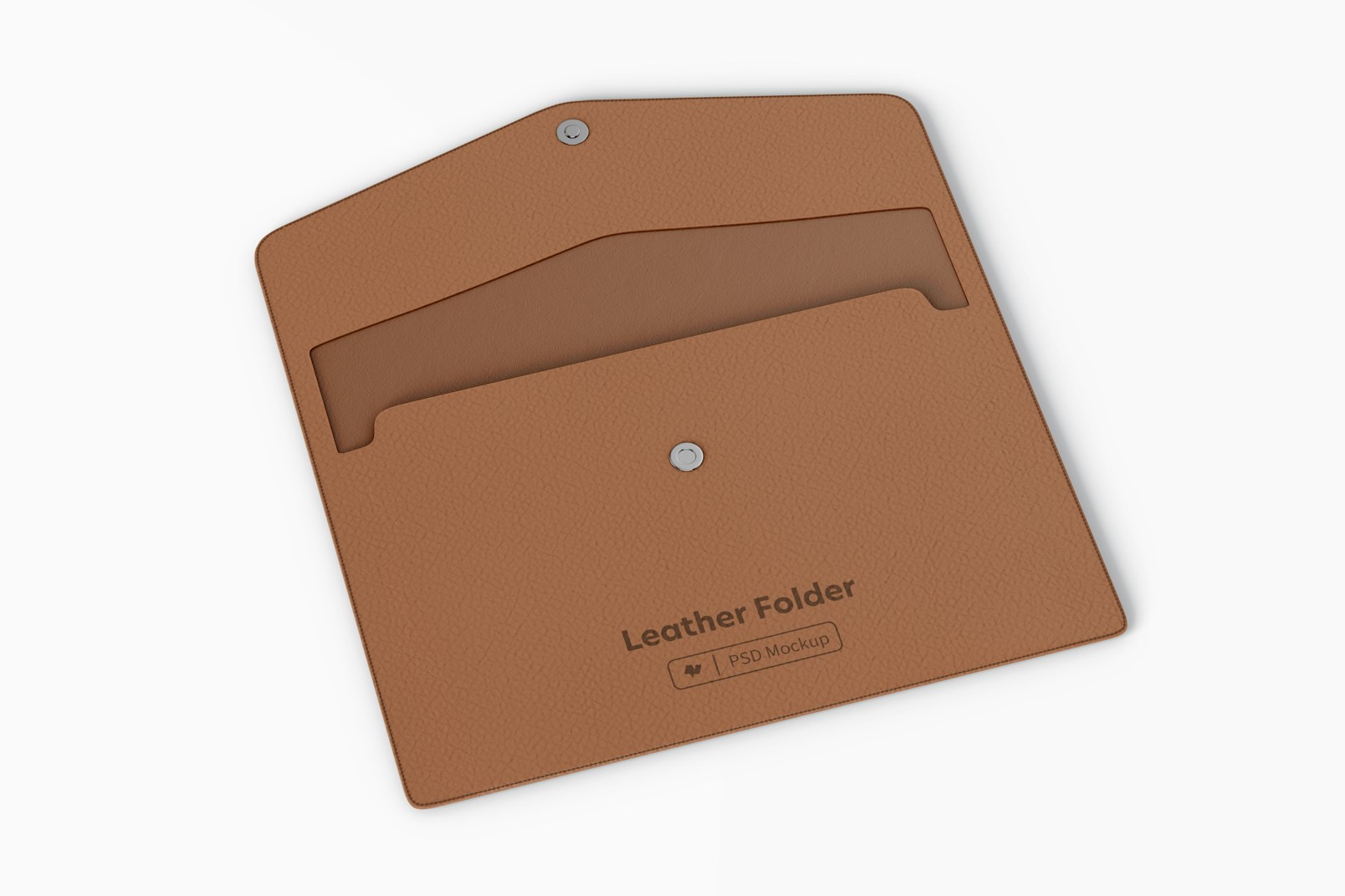 Leather Folder Mockup, Top View
