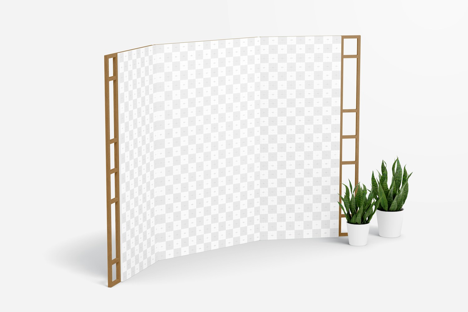 Large Bamboo Backdrop Mockup, Perspective