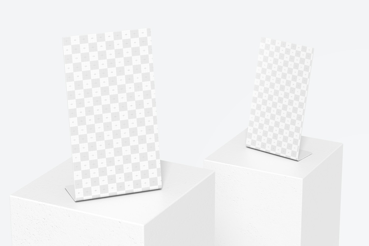 Acrylic Table Tents Mockup, Perspective