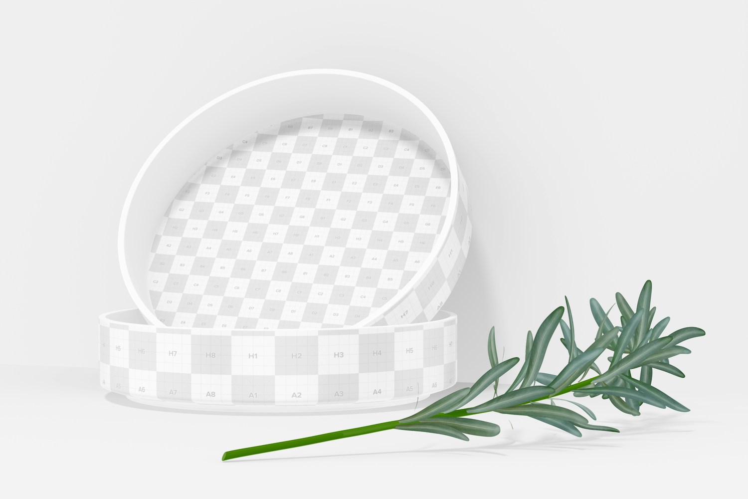 Ceramic Large Plates Mockup, Leaned Ceramic Large Plates Mockup, Leaned