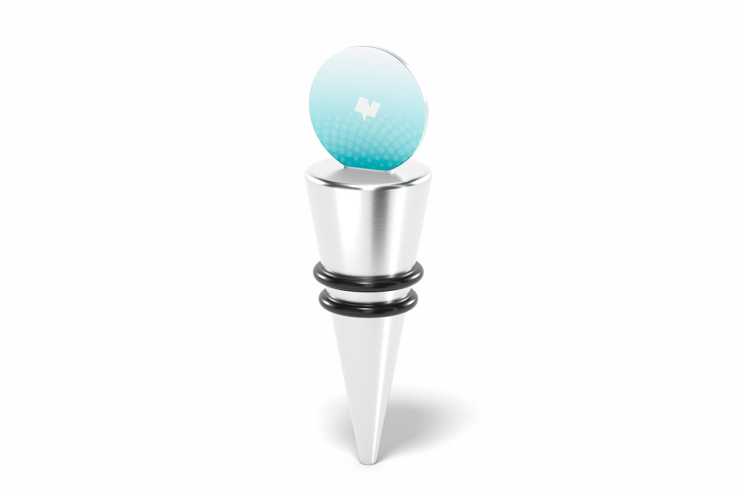 Wine Stopper Mockup, Front View