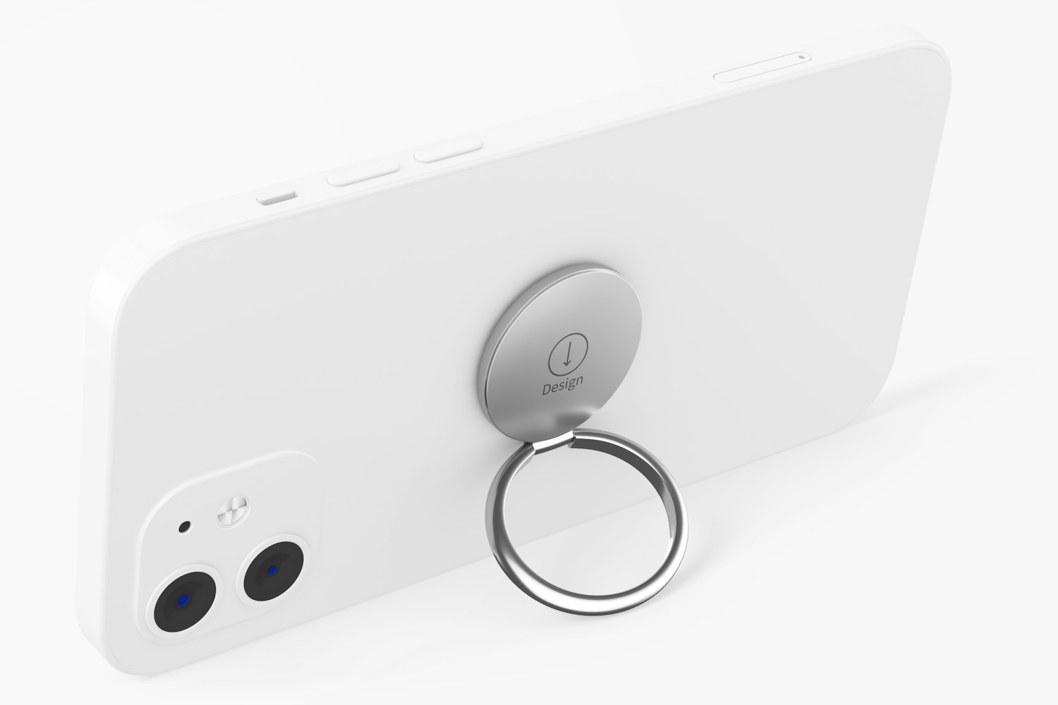 Phone Ring Holder Mockup, Leaned Phone Ring Holder Mockup, Leaned