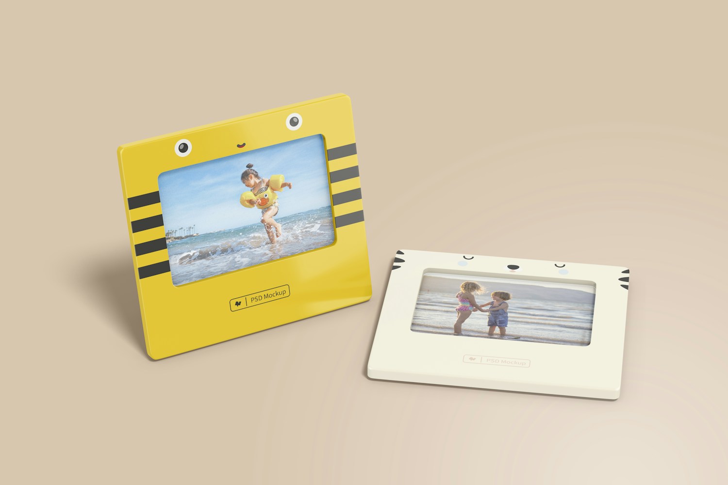 Children Table Photo Frames Mockup Children Table Photo Frames Mockup