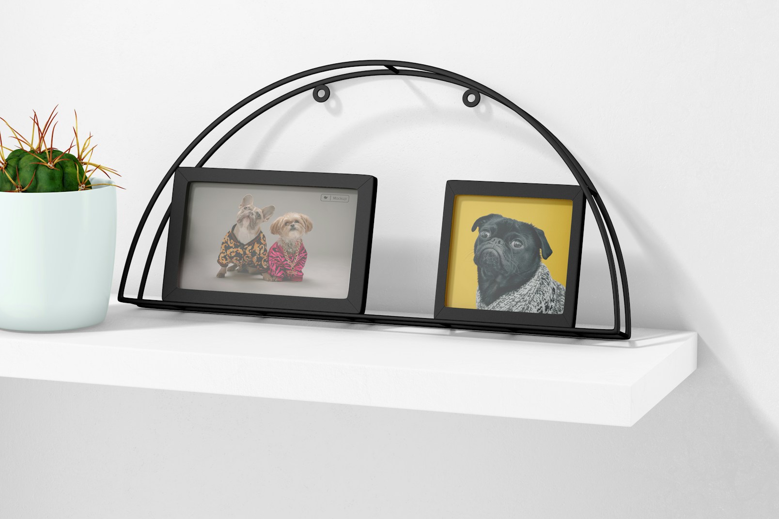 Arch Photo Frame Stand Mockup