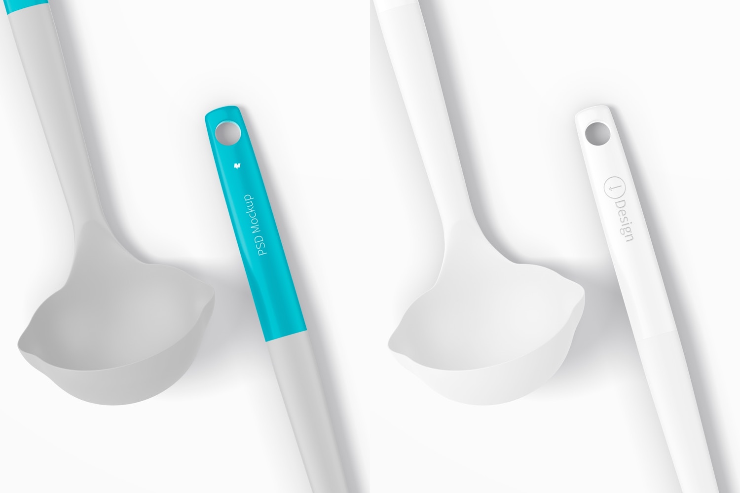 Soup Spoon Mockup, Close Up Soup Spoon Mockup, Close Up