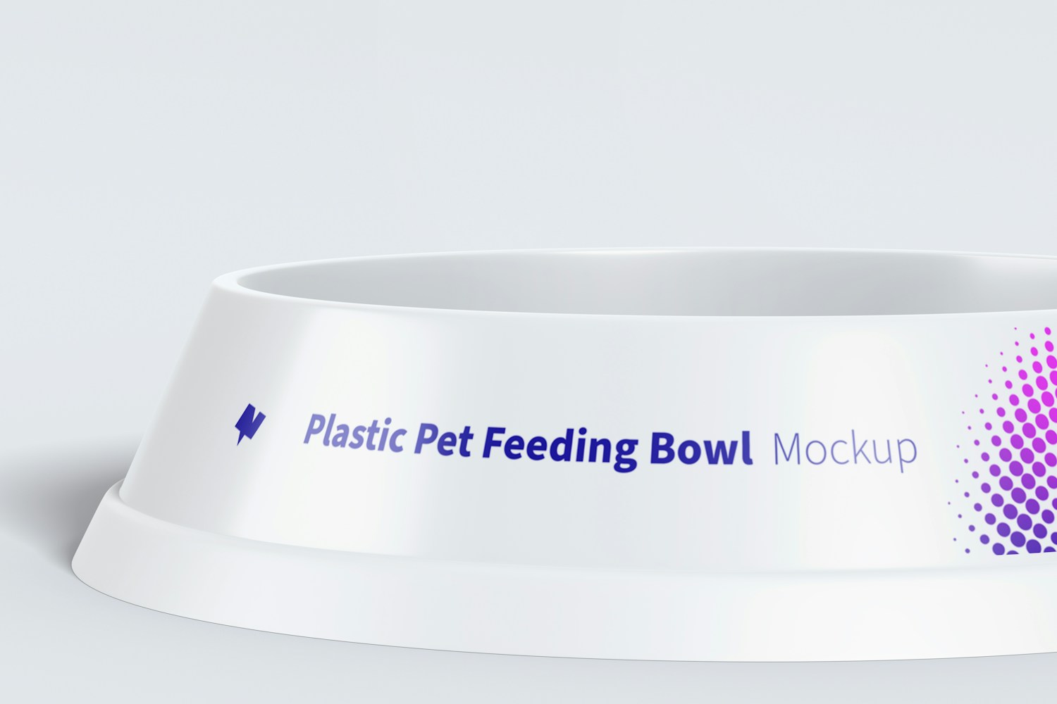 Plastic Pet Feeding Bowl Mockup