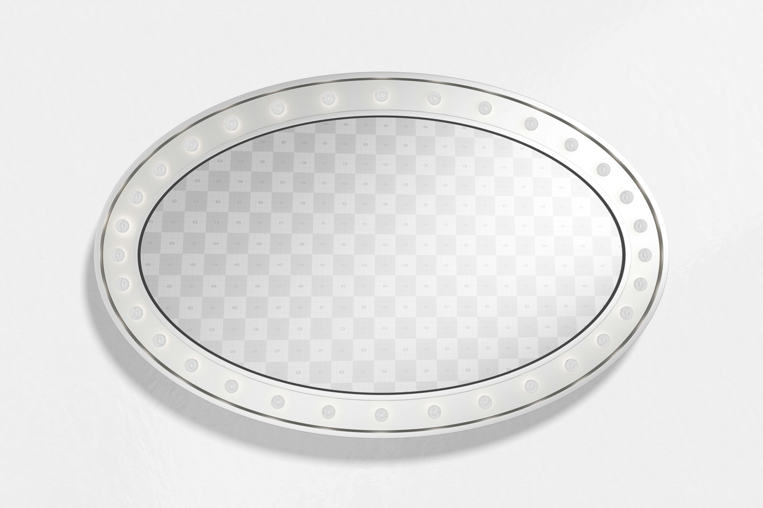 Luminous Oval Promotional Sign Mockup, Top View