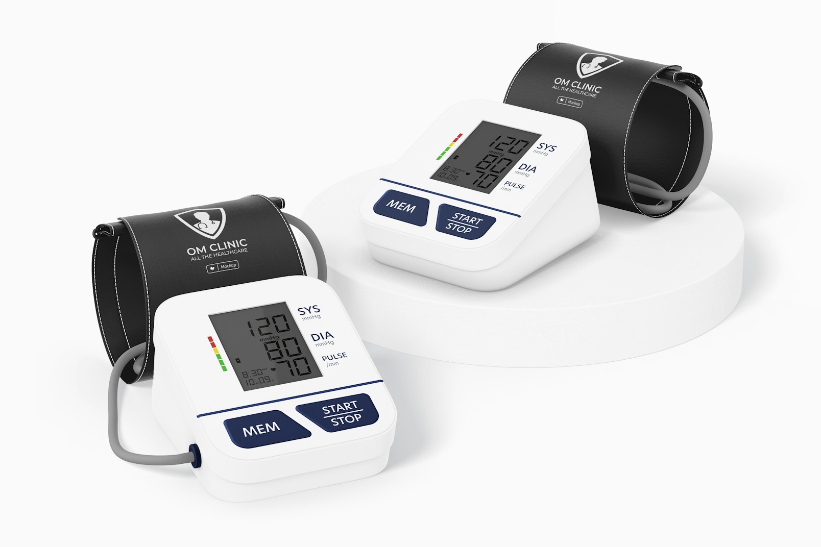 Digital Blood Pressure Monitor Mockup