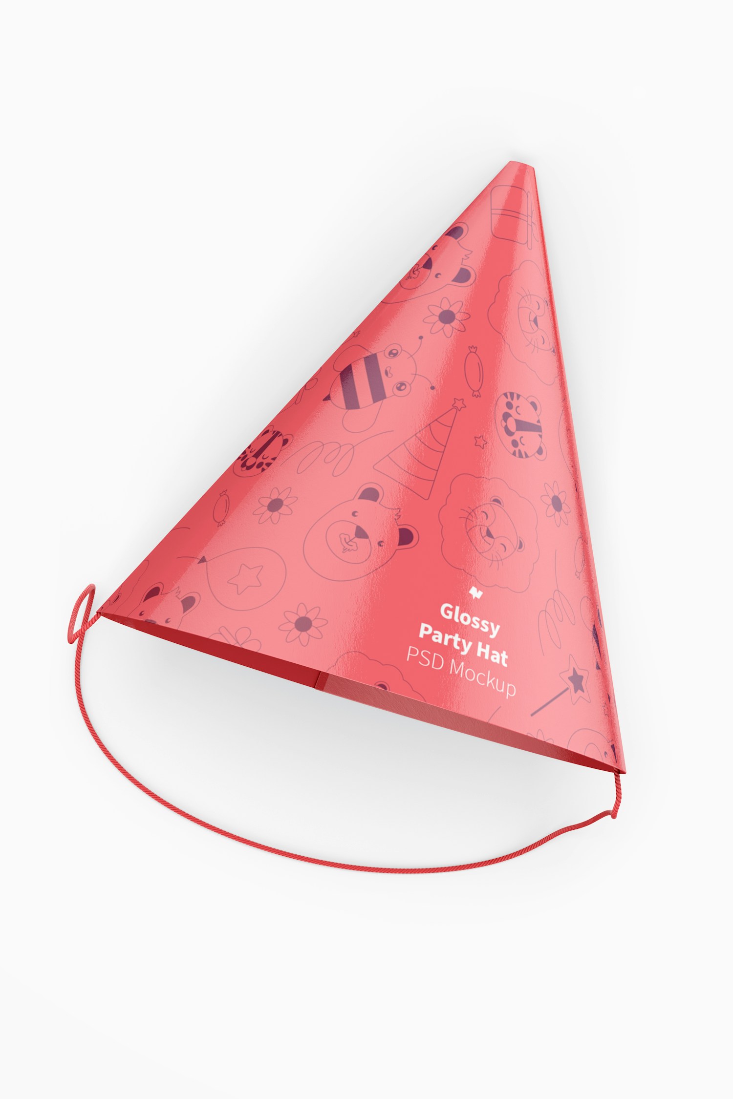 Glossy Party Hat Mockup