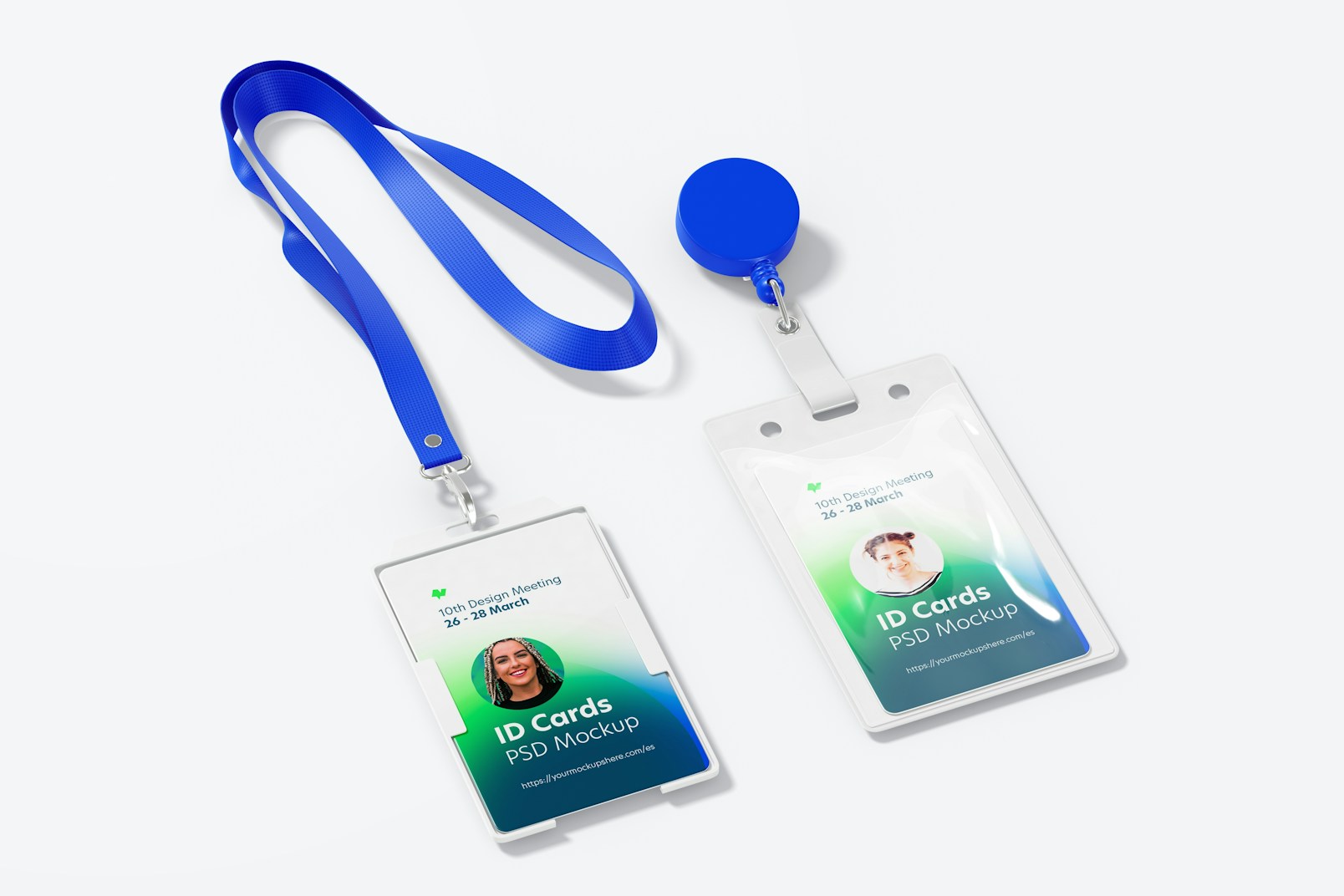 Vertical ID Cards Mockup