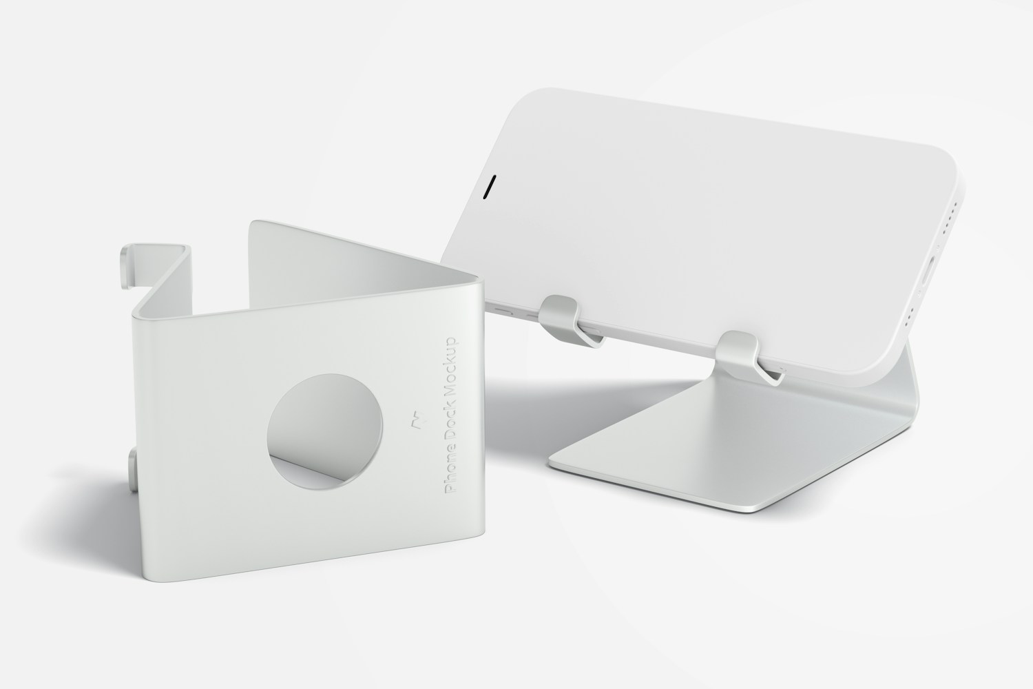 Phone Docks Mockup, Dropped Phone Docks Mockup, Dropped