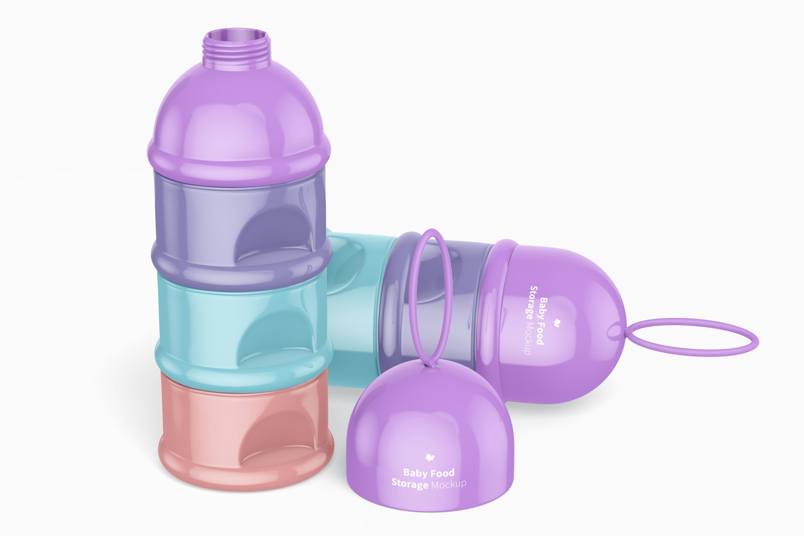 Baby Food Portable Storages Mockup