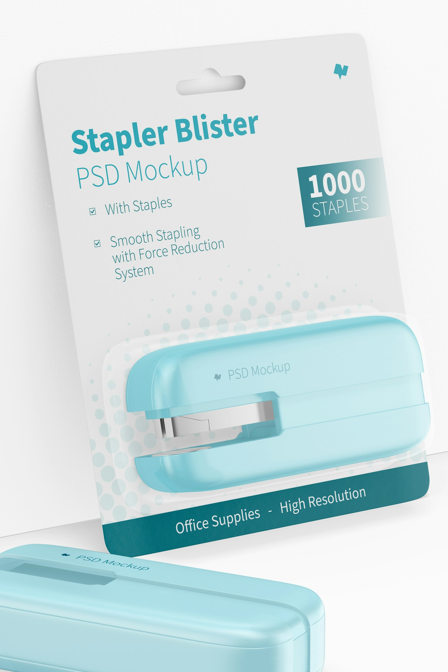 Stapler Blister Mockup, Leaned