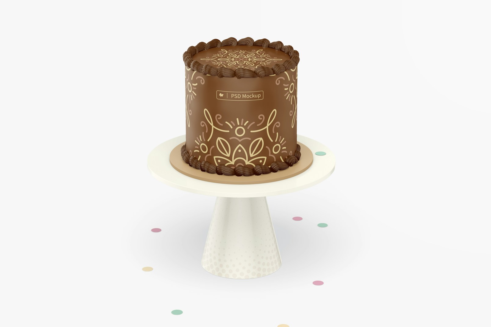Personal Cake with Stand Mockup