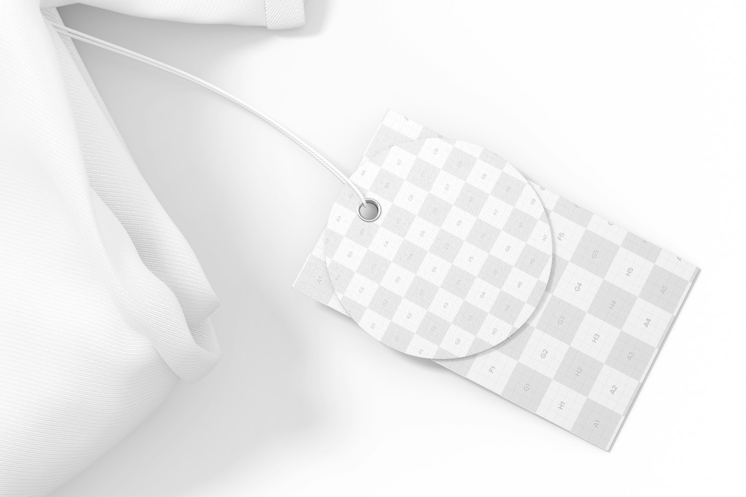 Luxury Clothing Tag Mockup, Top View