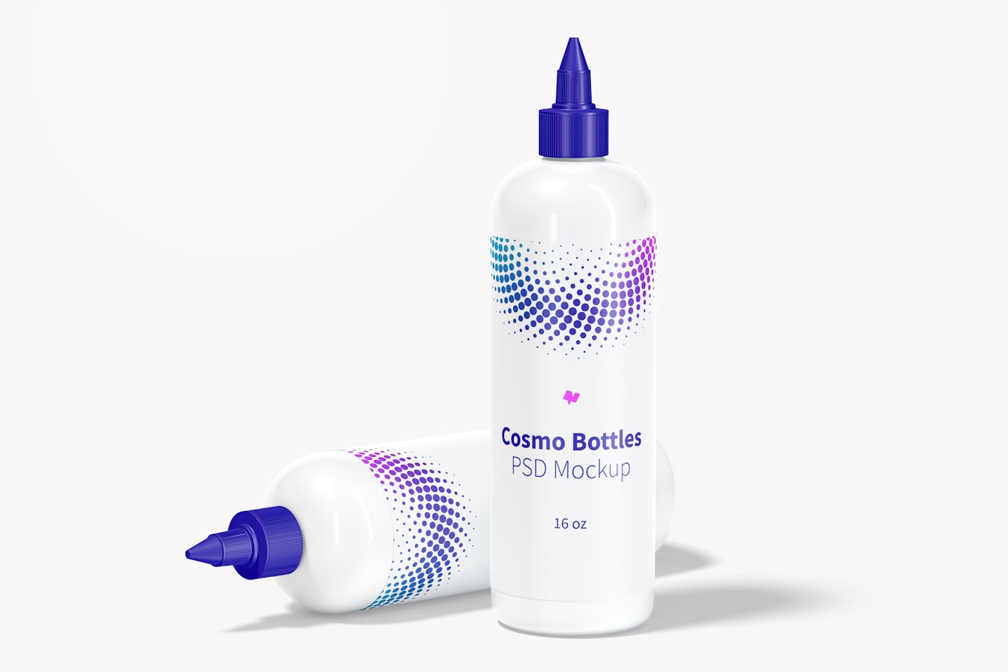 16 oz Cosmo Bottle with Twist Top Cap Mockup, Dropped