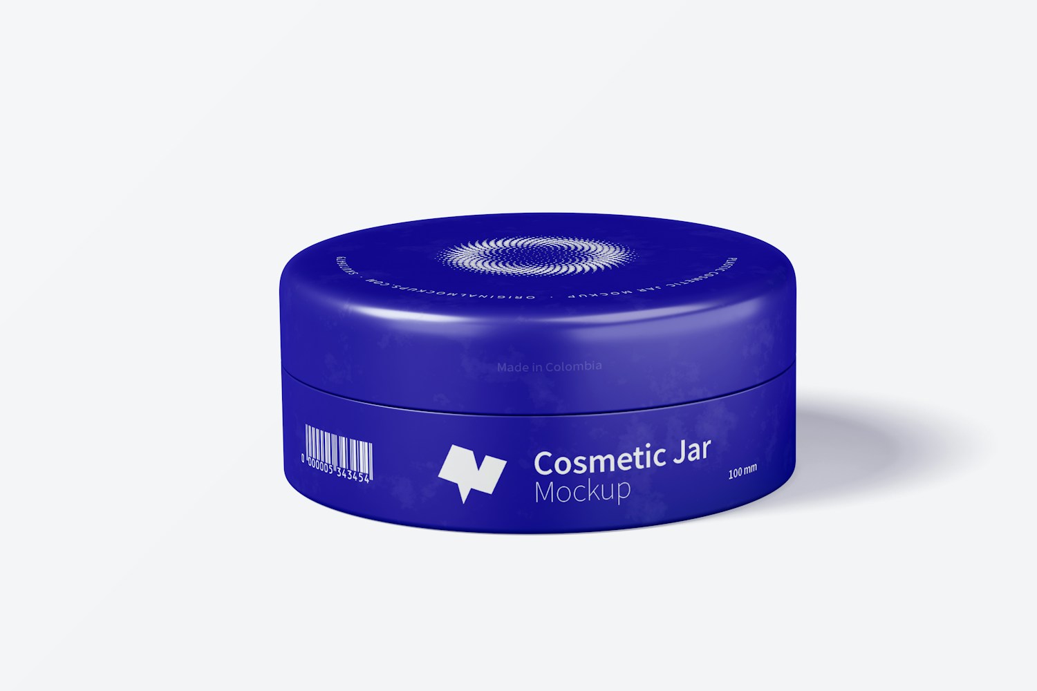 100mm Plastic Cosmetic Jar Mockup
