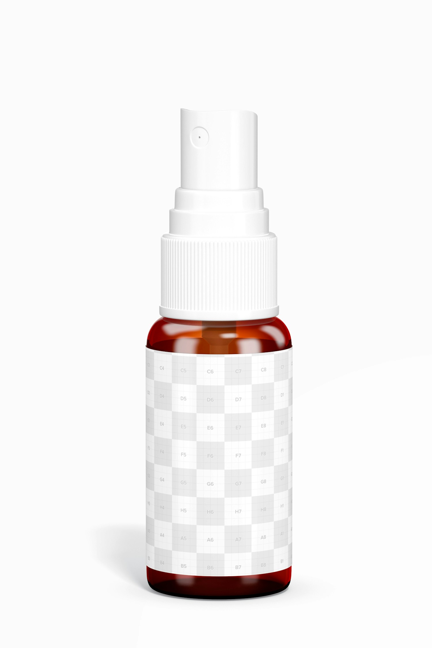 Maqueta de Botella Amber PET con Spray de 1 oz