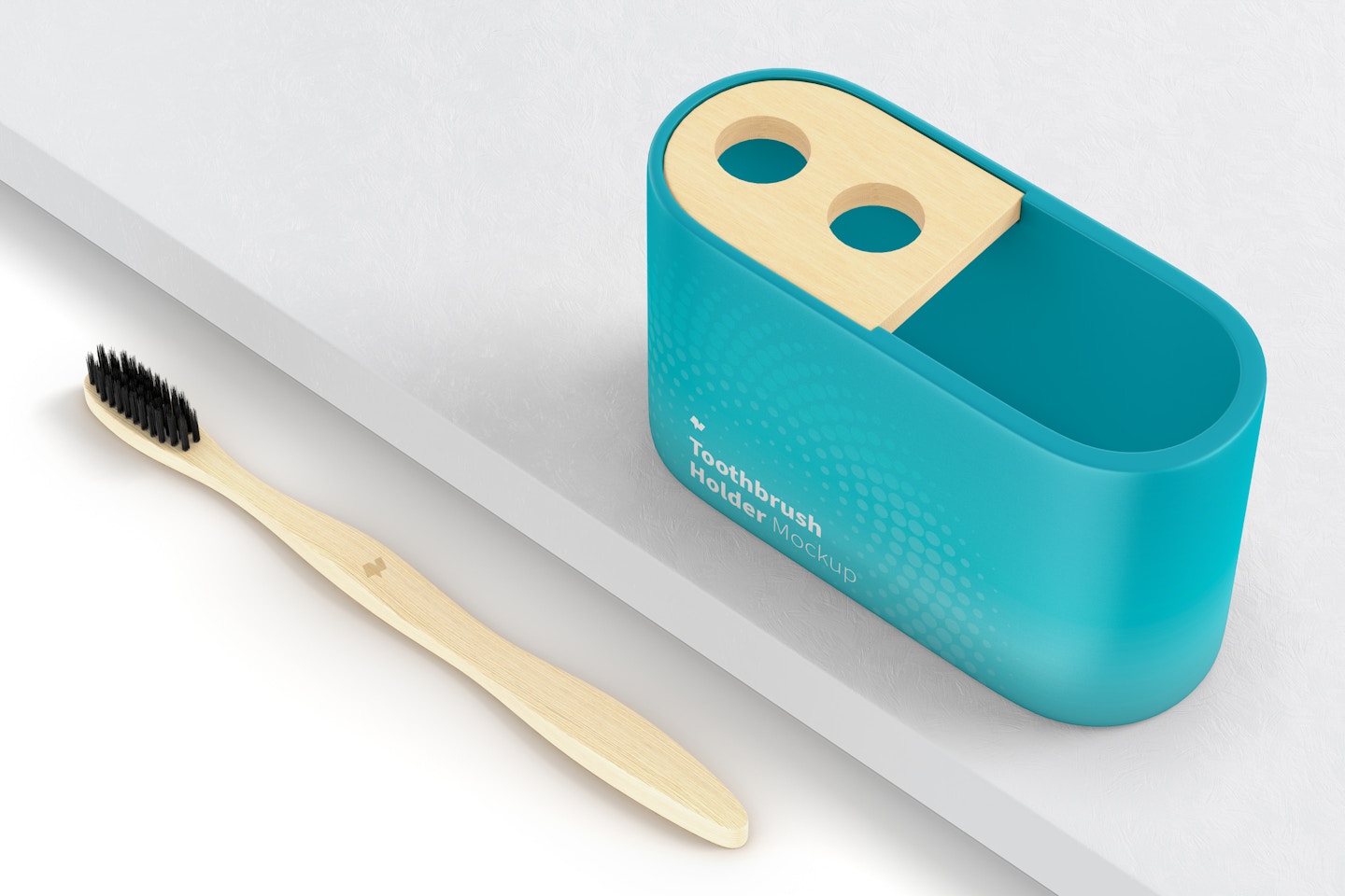 Toothbrush Holder Mockup, Perspective View