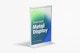 Double-Sided Poster Metal Desktop Display Mockup, Right View