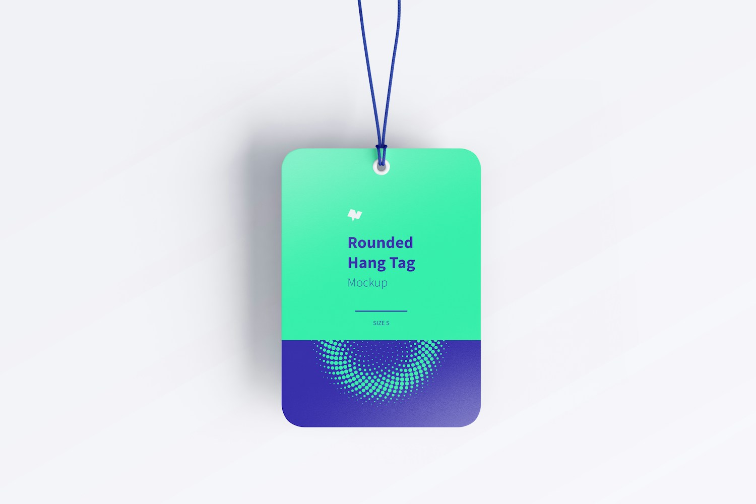 Rounded Hang Tag Mockup with String