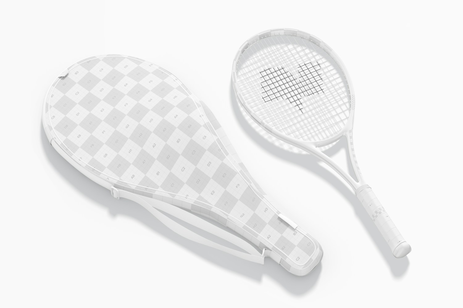 Tennis Racquet Bags Mockup, Perspective