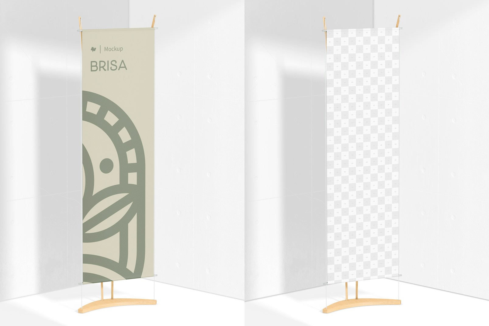 Eco Banner Stand Mockup, Left View