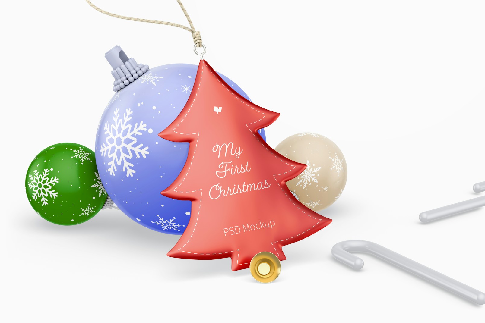 Maqueta de Árbol Decorativo de Navidad, Vista Izquierda
