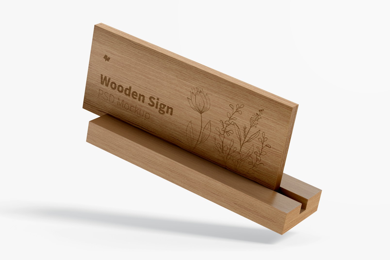Wooden Sign Mockup, Falling