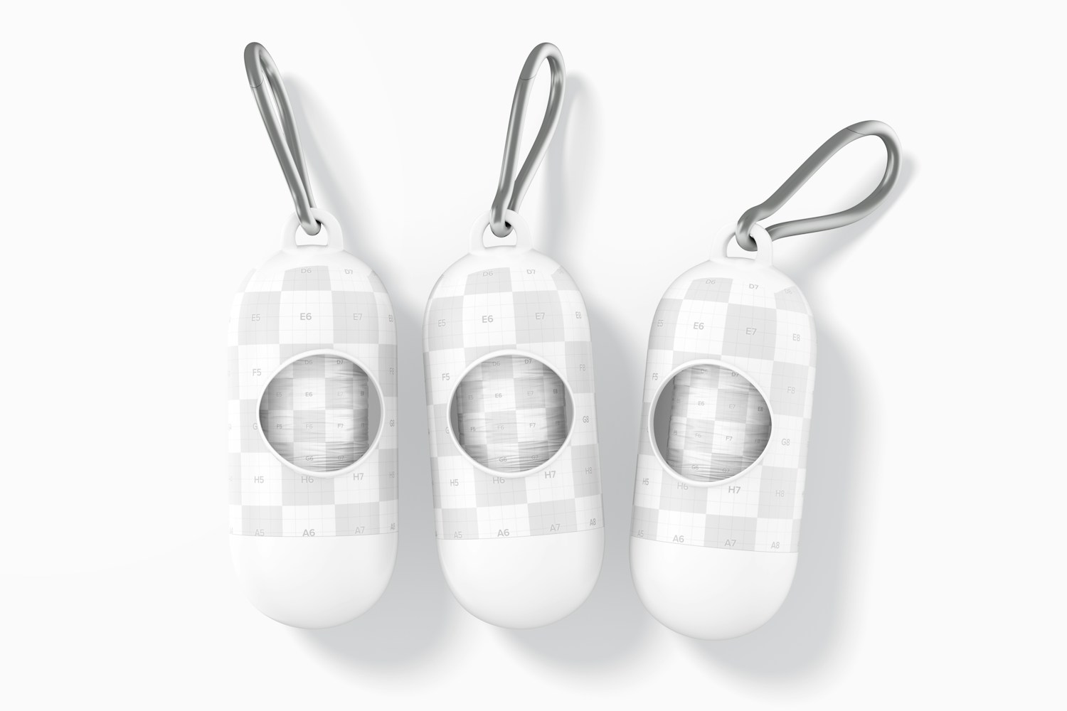Pet Bag Dispensers Mockup, Top View Pet Bag Dispensers Mockup, Top View