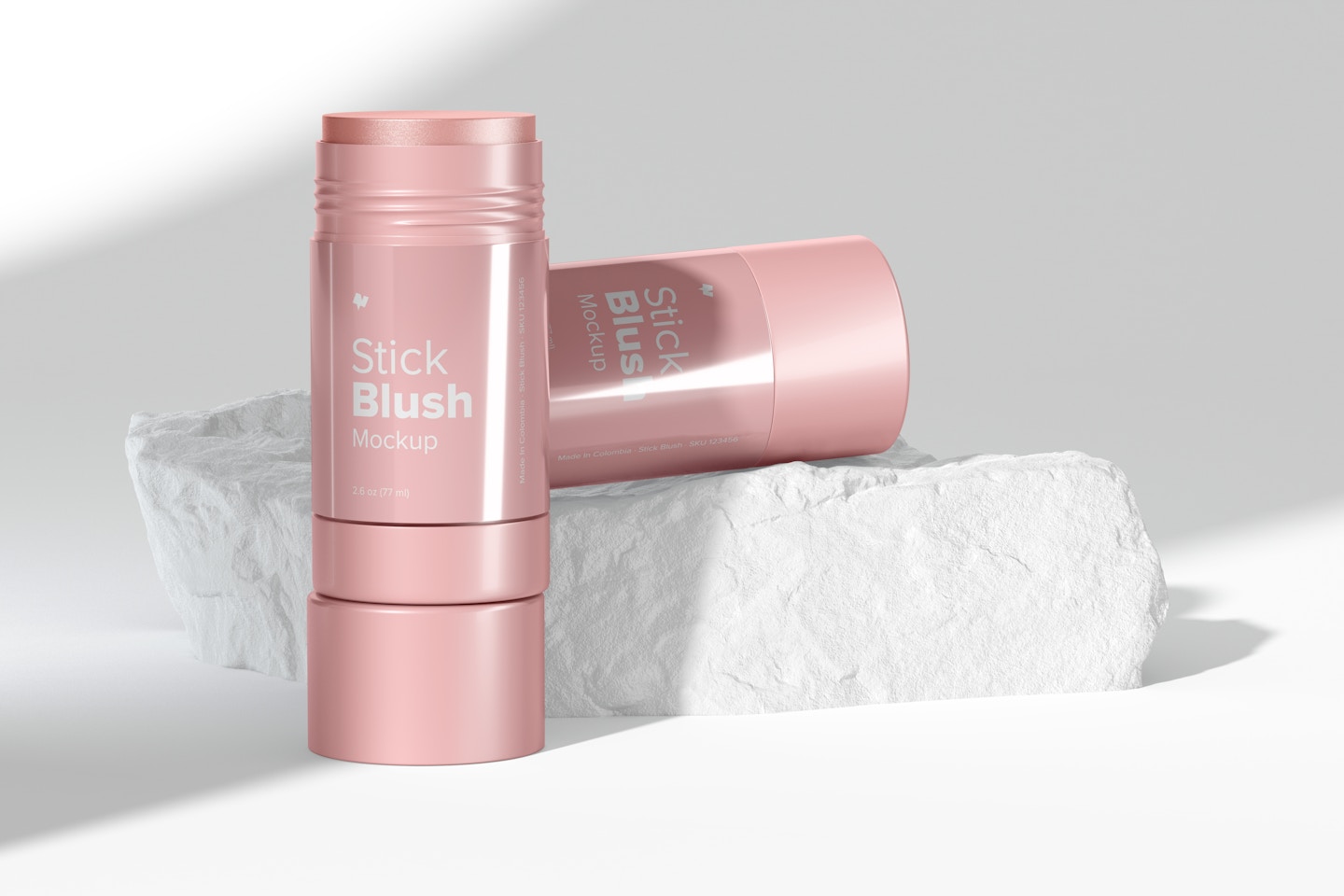 Stick Blushes Mockup, Front View