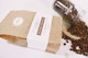 Coffee Bag and Glass Jar Mockup - Perspective Top View