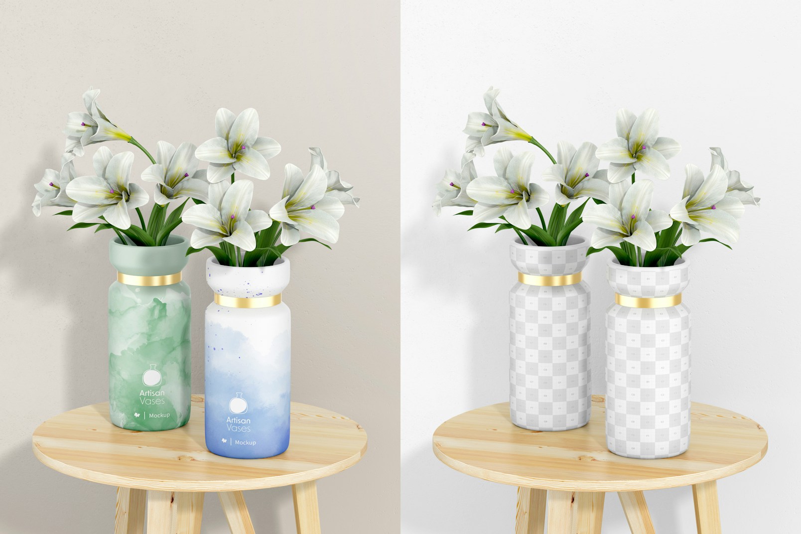 Decorative Vase Set Mockup