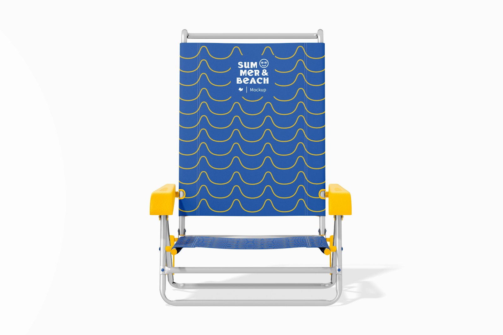 Flat Beach Chair Mockup, Front View