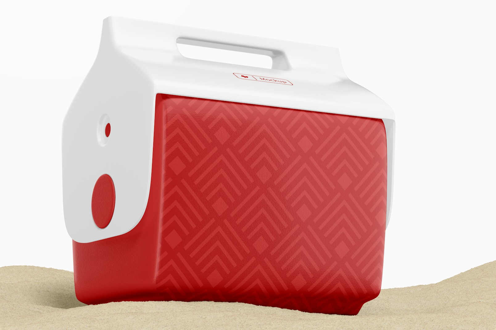 Small Cooler Mockup, on Sand