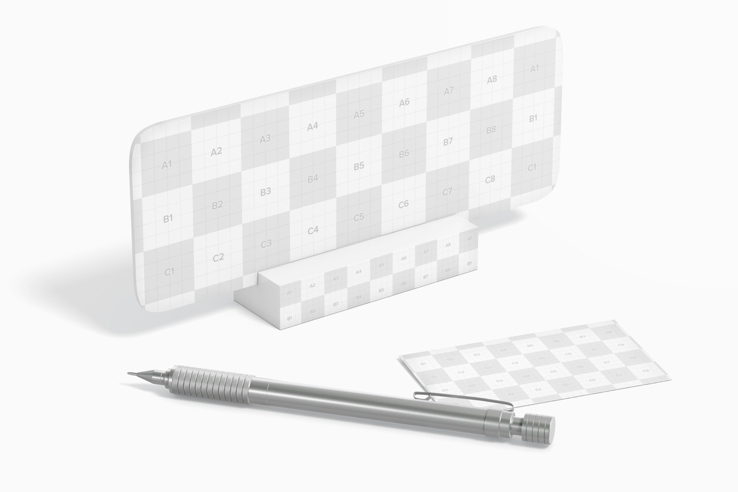 Square Base Desk Name Plate Mockup Square Base Desk Name Plate Mockup