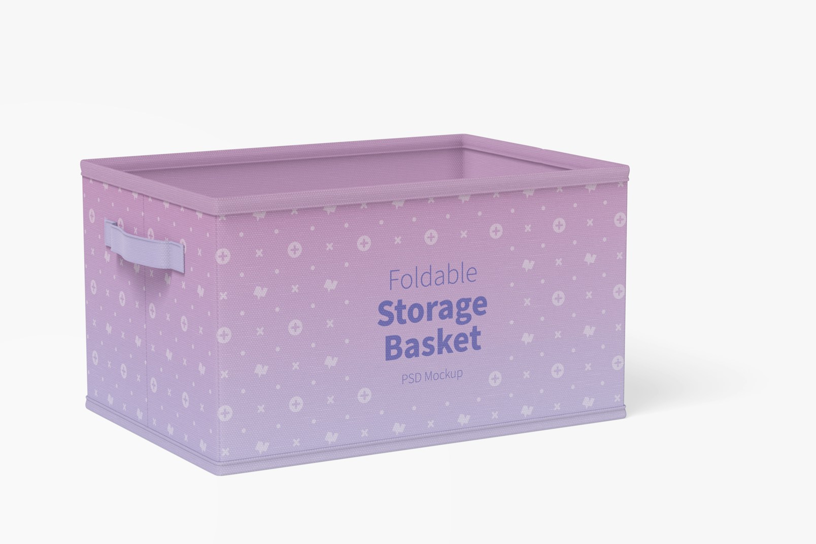 Foldable Storage Basket Mockup, Left View