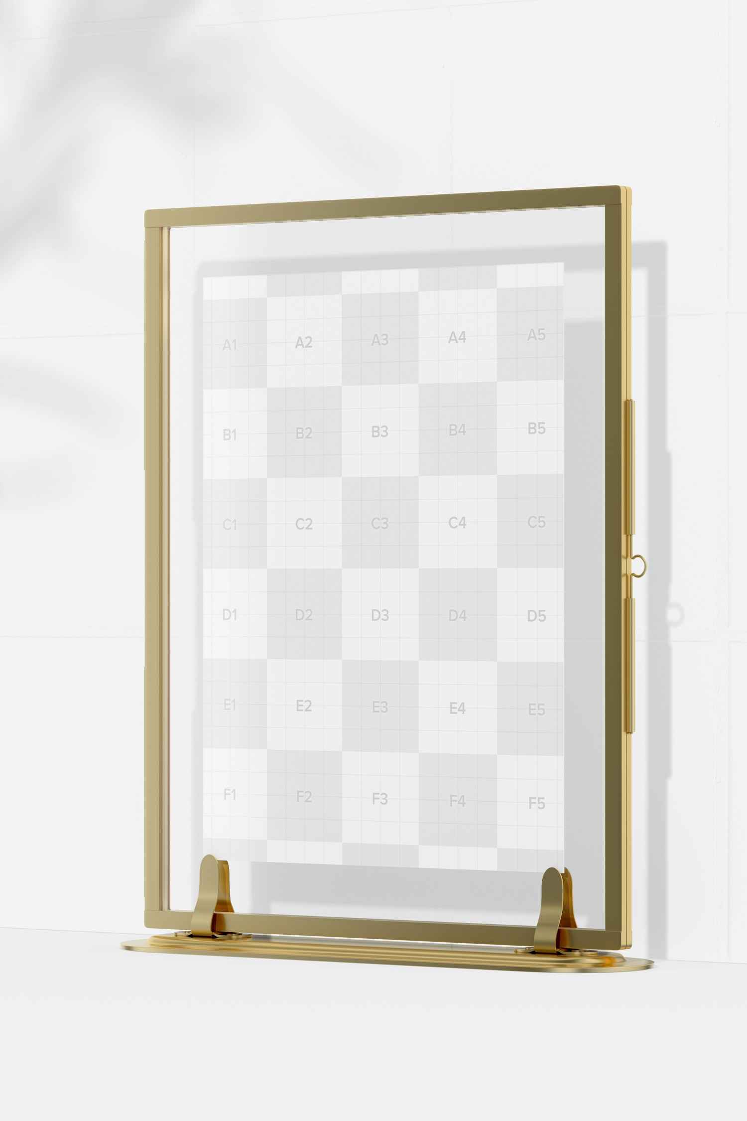 Tabletop Menu Holder Mockup, Right View Tabletop Menu Holder Mockup, Right View