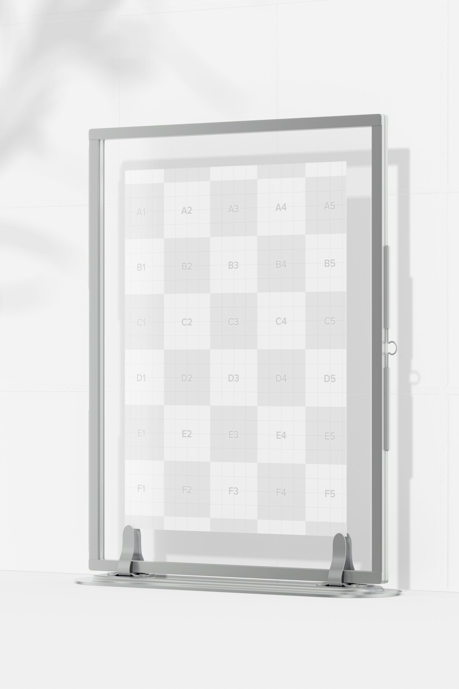 Tabletop Menu Holder Mockup, Right View Tabletop Menu Holder Mockup, Right View