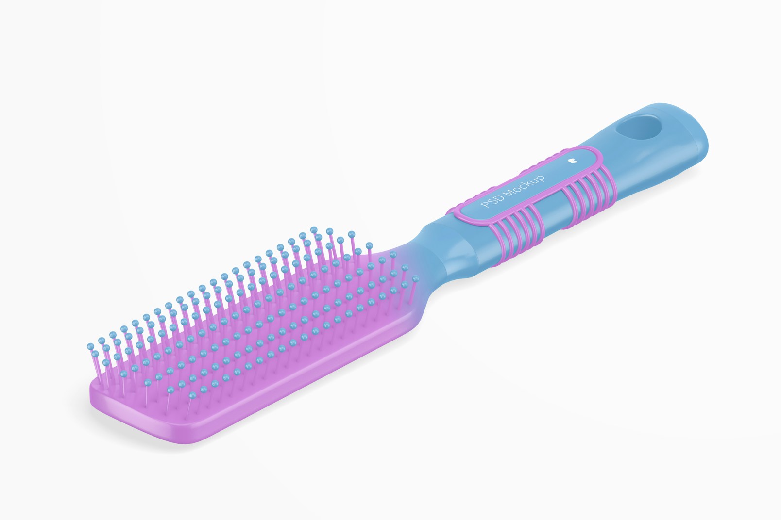 Professional Brush for Hair Mockup, Isometric Left View