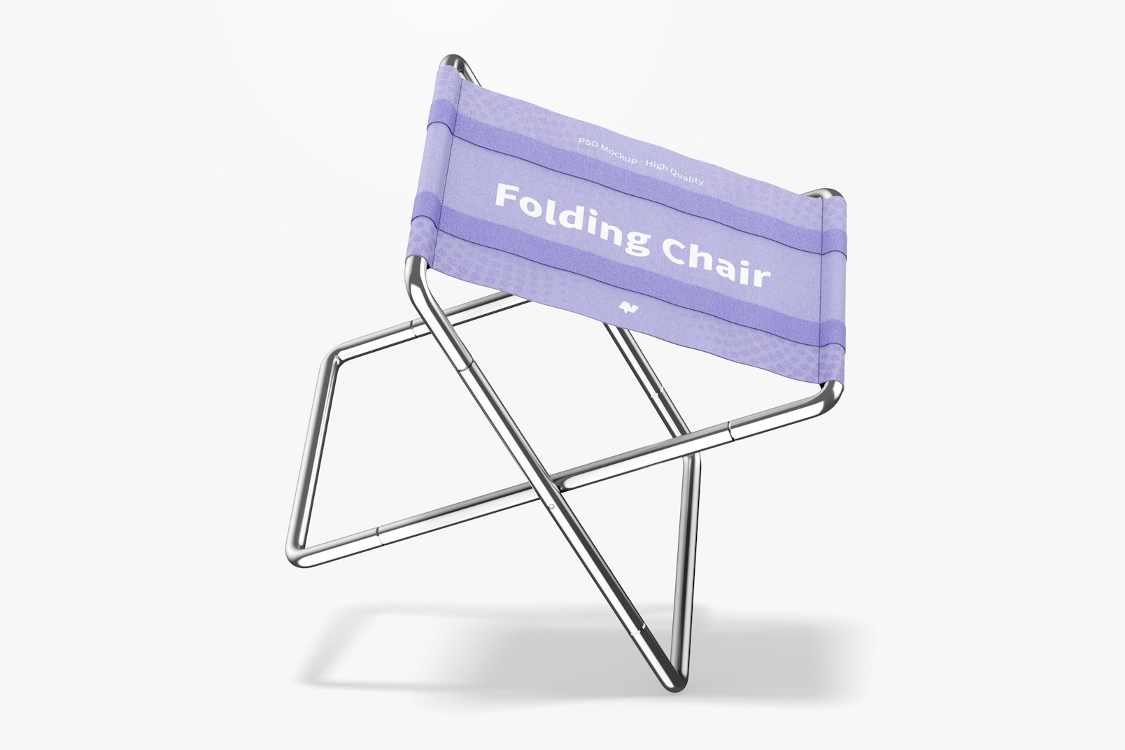 Folding Chair Mockup, Leaned